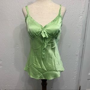 Banana Republic Silky V Neck Tank Top Lime Green 4